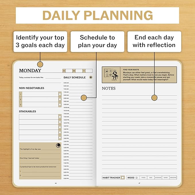 Undated Daily Planner | 90 Day Daily & Weekly Productivity Journal - Image 7