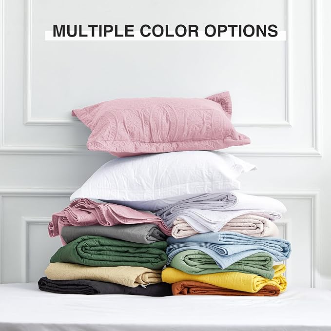 Love's cabin Oversized King Size Quilt Bedding Set Pink Bedspreads - Image 8
