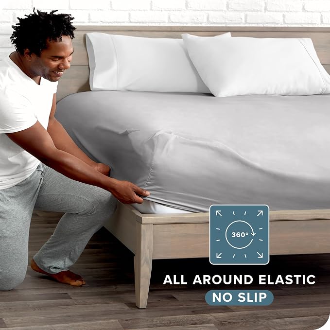 Bare Home Fitted Bottom Sheet Full XL Size - Image 3