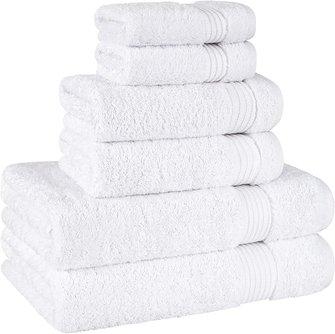 Cotton Paradise 6 Piece Towel Set, 100% Cotton Soft Absorbent Turkish Towels - Image 5