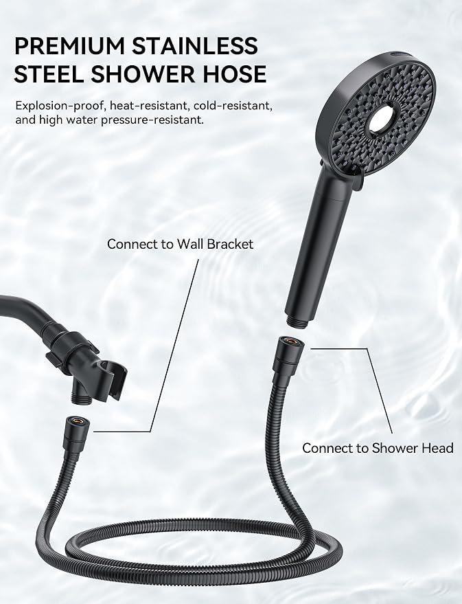 Magichome Shower Head with Handheld, High Pressure 10-Spd Detachable Chrome - Image 7