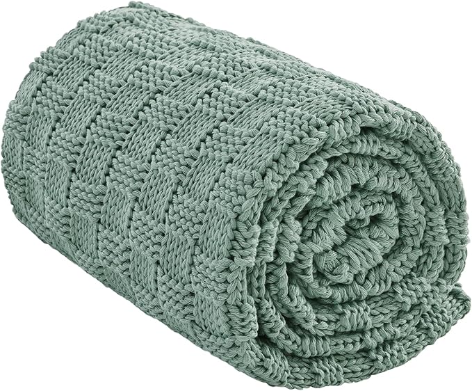 Knitted Weighted Blanket Kids, No Beads Heavy Blanket 40” x 60'' 7lbs, by Unknown