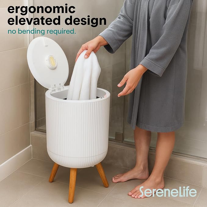 SereneLife Freestanding Towel Warmer Bucket – 18" Hot Towel Warmer - Image 7