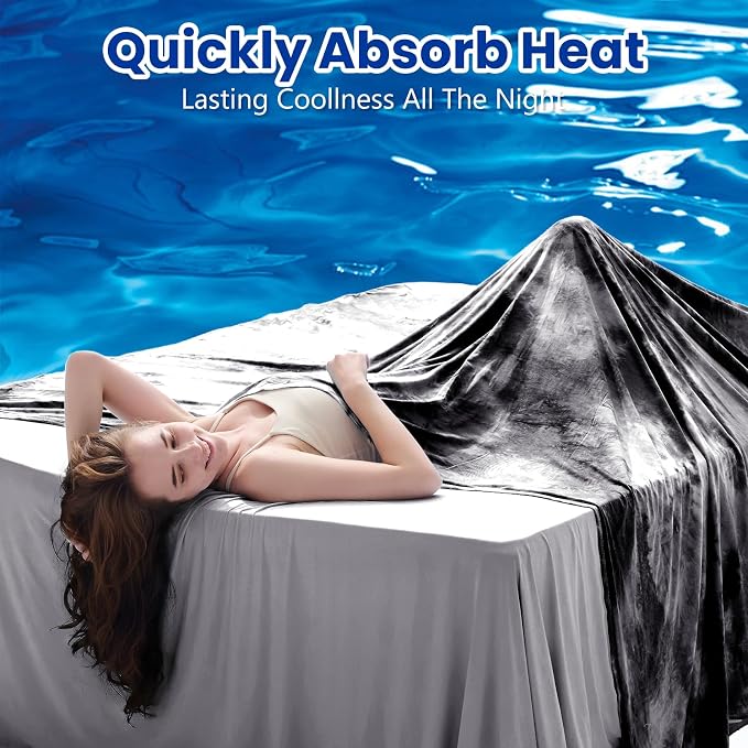 Topcee Cooling Blanket for Hot Sleepers and Night Sweats, 100% Oeko-Tex - Image 2