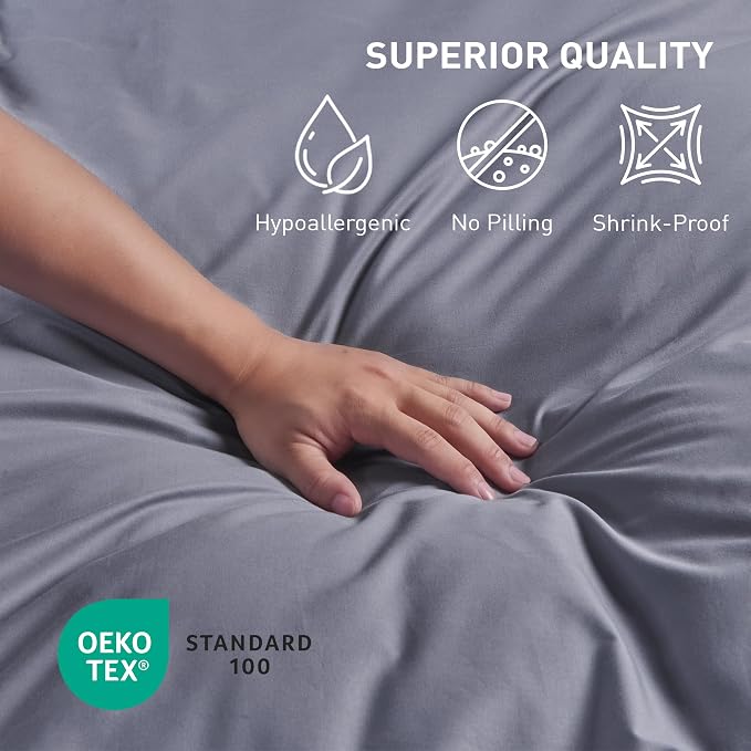 Full Size Flat Sheet 4 Pack, 100% Cotton Percale Flat Bed Sheet, Breathable & - Image 6