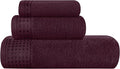 GLAMBURG Ultra Soft 3 Pack Cotton Towel Set, Contains a Bath Towel 28x55 inch by GLAMBURG