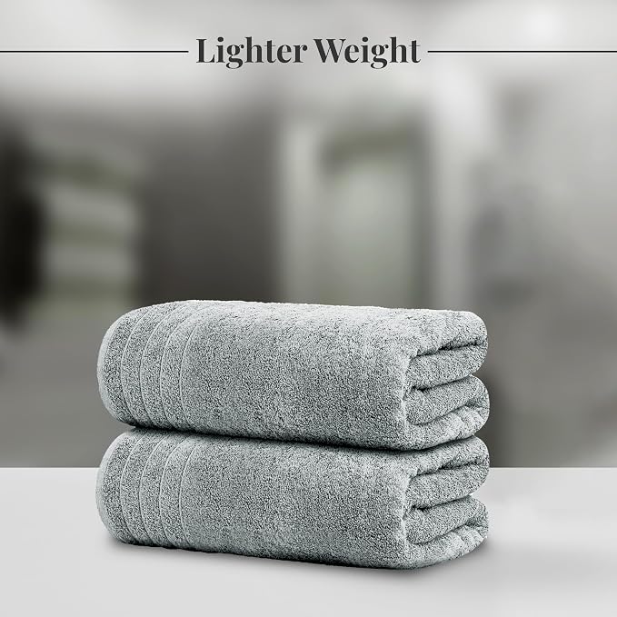 Tens Towels Pack of 4 Extra Large Bath Towels 30 x 60 Inches, 100% Cotton - Image 2