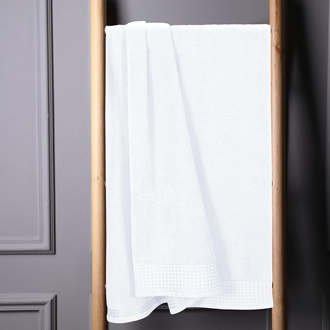 GLAMBURG Cotton 2 Pack Oversized Bath Sheet 35 x 70, Large Bath Sheet, Ultra - Image 3