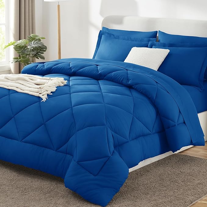 CozyLux Queen Comforter Set Classic Blue by CozyLux