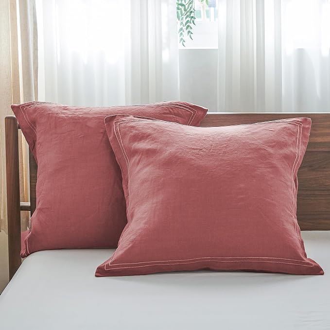 Simple&Opulence 100% French Linen Euro Shams by SimpleOpulence