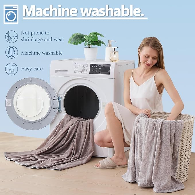 Cooling Blanket Queen Size, Cold Blanket Thin Lightweight Breathable Soft - Image 7