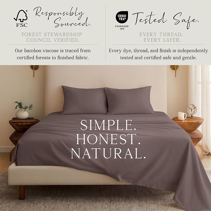 Karissa Mae Cooling Bamboo Viscose King Size Pillowcase Set | 100% FSC - Image 4