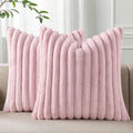 Pallene Faux Fur Plush Throw Pillow Covers 20x20 Set of 2, Luxury Soft Fluffy by PALLENE