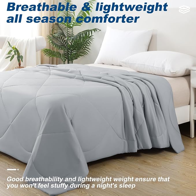 Cooling Comforter Twin Size, Double-Sided Cold Tech Fabric Quilted Bed - Image 8