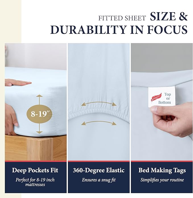 100% Egyptian Cotton King Size Sheets Set - Image 4