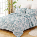 WONGS BEDDING Botanical Quilt Set King Size by WONGSBEDDING