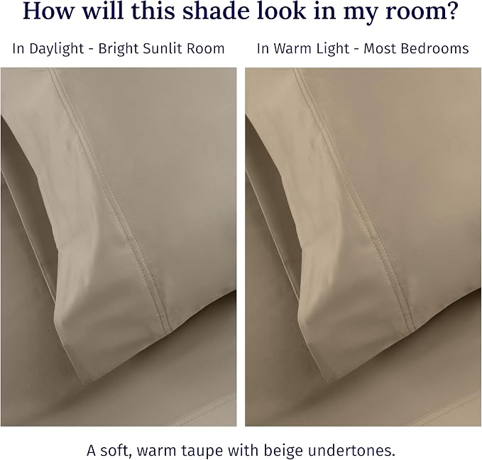CALIFORNIA DESIGN DEN Luxuriously Soft Hotel Quality 600 Thread Count, 100% - Image 5