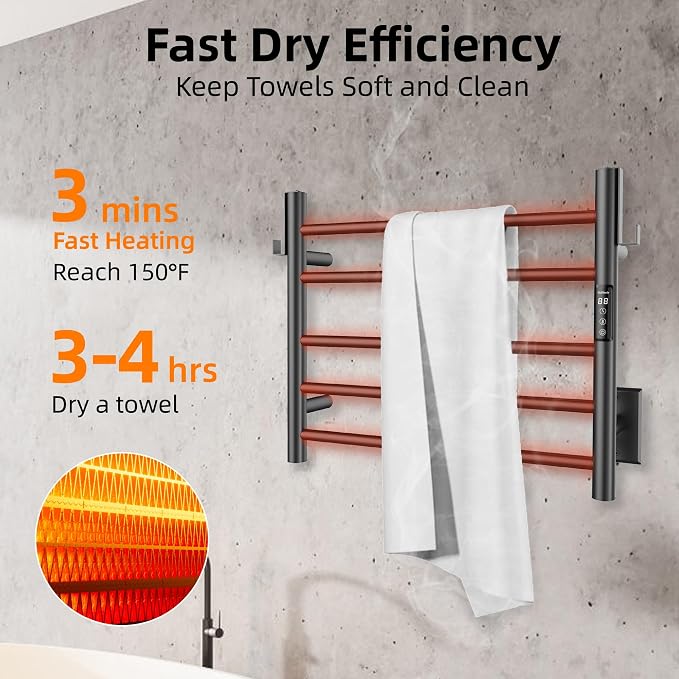 P&Dlusir Towel Warmer, Heated Towel Rack - Image 2