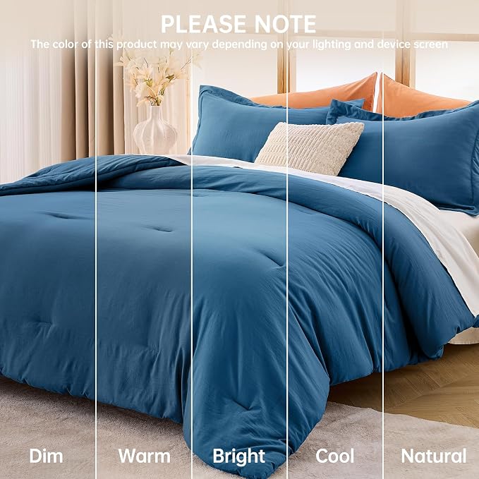 MUXHOMO Full Comforter Sets, All Season Ultra Soft Down Alternative Bedding - Image 9