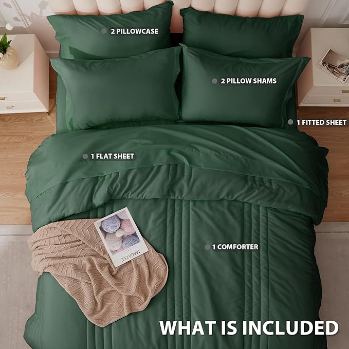Twin XL Comforter Set Emerald Green - Image 2