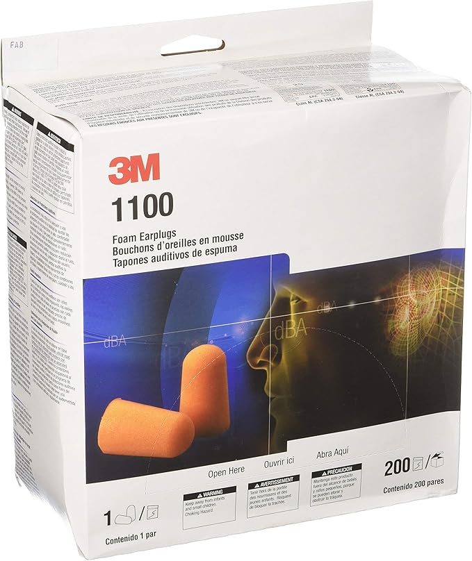 3M 1100 Foam Ear Plugs by 3MIndustrial