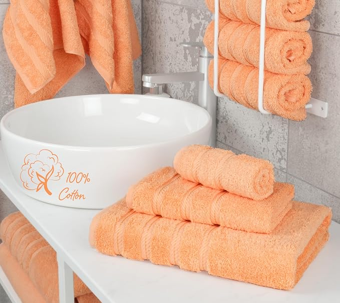 American Soft Linen Premium 3 Piece Towel Set, 1 Bath Towel 1 Hand Towel 1 - Image 2