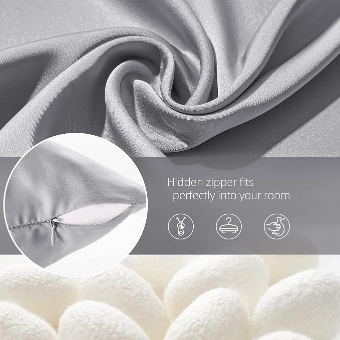 Silk Pillowcase for Hair and Skin Mulberry Silk Pillowcase Soft Breathable - Image 6