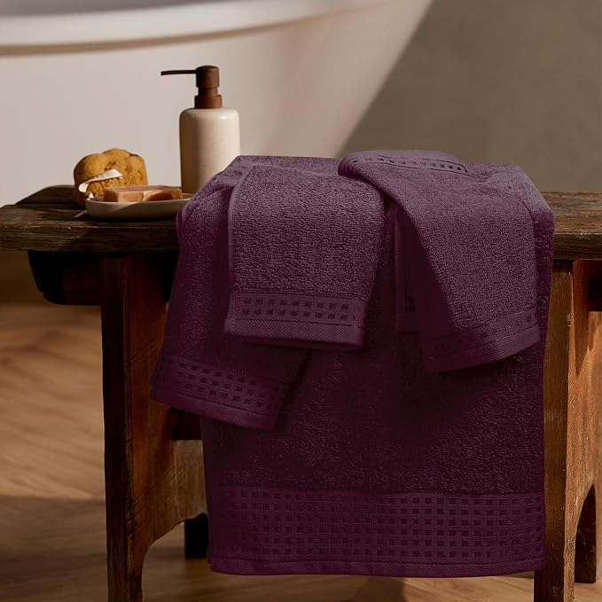 GLAMBURG Ultra Soft 3 Pack Cotton Towel Set, Contains a Bath Towel 28x55 inch - Image 3