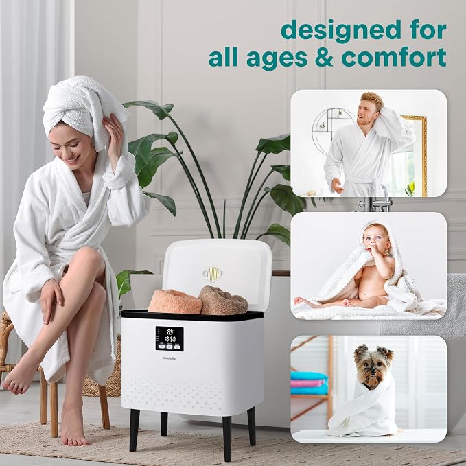 SereneLife Rectangular Towel Warmer Bucket – 20L Large Capacity Hot Towel Warmer - Image 6