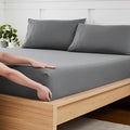 Queen Fitted Sheet Only with Full Elastic & Built in Corner Sheet Straps to by SweetHomeCollection