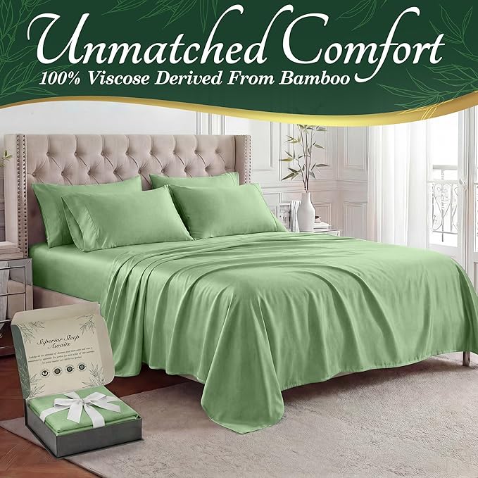 DECOLURE 100% Viscose Derived from Bamboo Sheets California King Size - Image 2