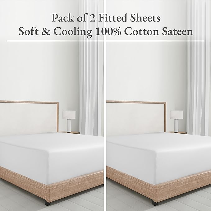 California Design Den Twin XL Fitted Sheets 2 Pack - Image 4
