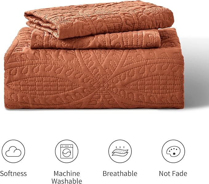 Love's cabin Quilts for Full Bed Umber Bedspreads Bedding Set - Image 8