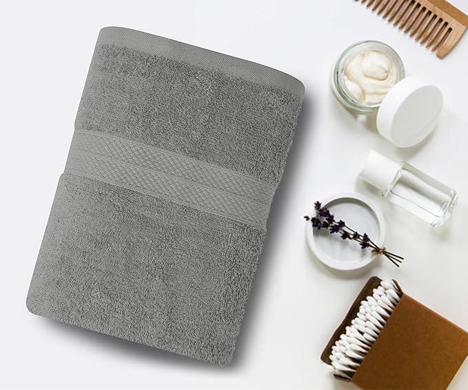 Avalon Towels Bath Towels for Bathroom 100% Cotton Silver Bathroom Towels Pack - Image 3