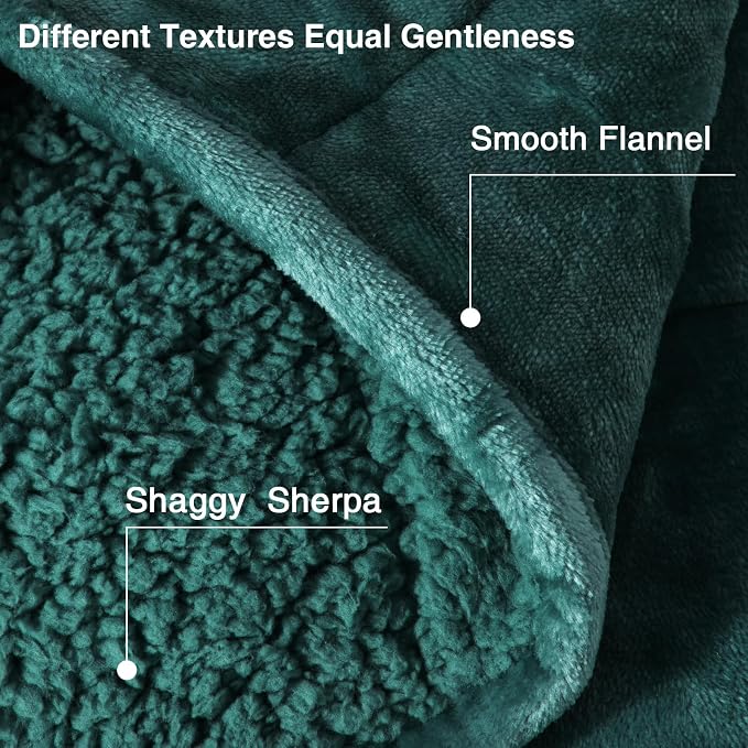 Aemicion Plush Sherpa Weighted Blanket Queen Size 15lbs - Image 5