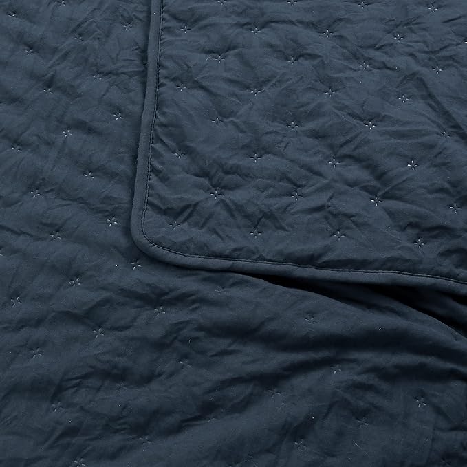 ROARINGWILD Navy Blue King Size Quilt Bedding Set - Image 5