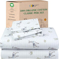 California Design Den Printed Queen Size Bed Sheet Set, 100% Organic Cotton by CaliforniaDesignDen