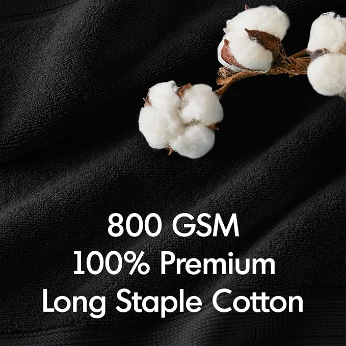 Madison Park 800GSM Bath Sheet Towel Oversized 34" x 68" 2 Pack 100% Cotton - Image 8