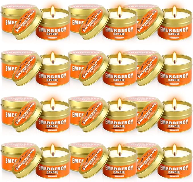 24+Hour Candle Set 24 Pack 2.8oz, Emergency Candles - Image 3