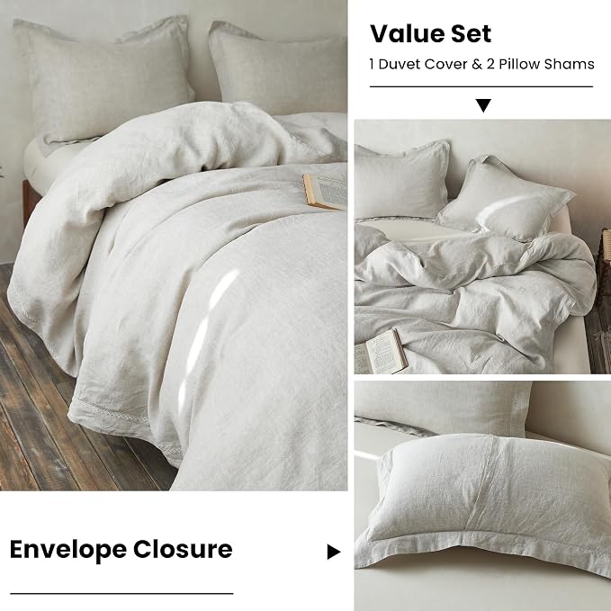 Simple&Opulence 100% Linen Duvet Cover Set - Image 5