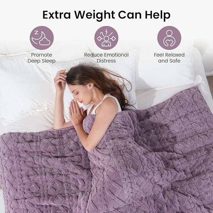 Drewin 15 lbs Weighted Blanket Queen Size, 60 x 80 inches, Dual Sided Soft - Image 2
