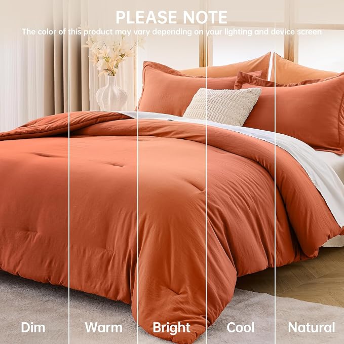 MUXHOMO King Size Comforter Set, All Season Ultra Soft Down Alternative Bedding - Image 9