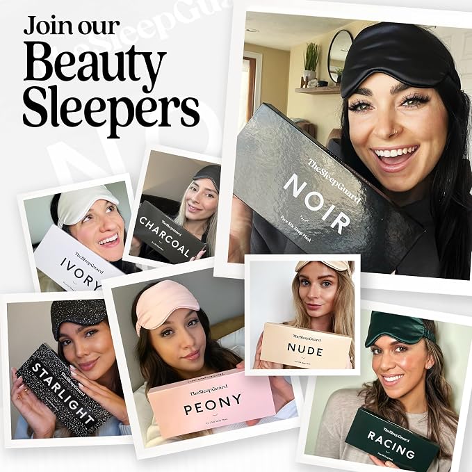 TheSleepGuard Pure Silk Sleep Mask Light Blocking Travel Essentials. Eye Masks - Image 7