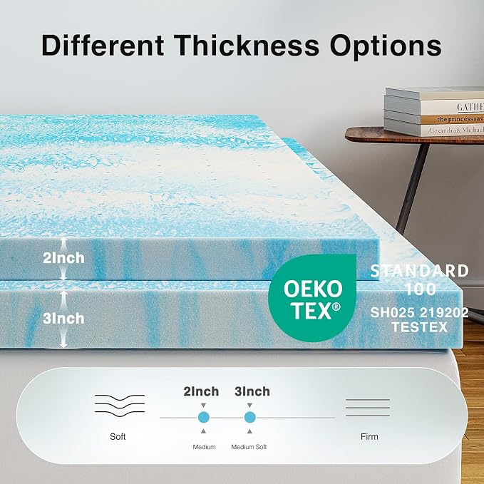 Novilla Memory Foam Mattress Topper King - Image 6