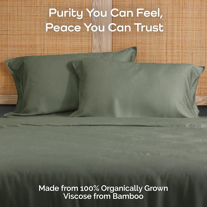 Pillow Cases Queen Size Set of 2 Pillowcases 100% Viscose from Bamboo Cooling - Image 2