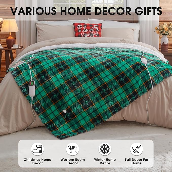 Heated Electric Blanket Queen Size, 84X90 Christmas Blanket - Image 6