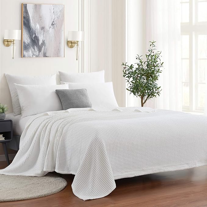 100% Fine Cotton Blanket Luxurious Weave Stylish Design Soft and Comfortable by SweetHomeCollection