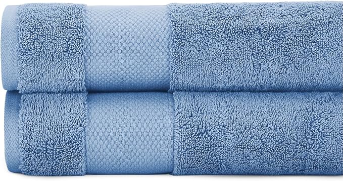 BIOWEAVES 100% Organic Cotton 700 GSM Plush Bath Towels 30" x 58" GOTS Certified by BIOWEAVES