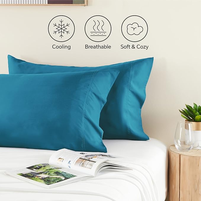 BEDELITE King Size Pillow Cases Set of 2, Rayon Derived from Bamboo, Cooling - Image 4