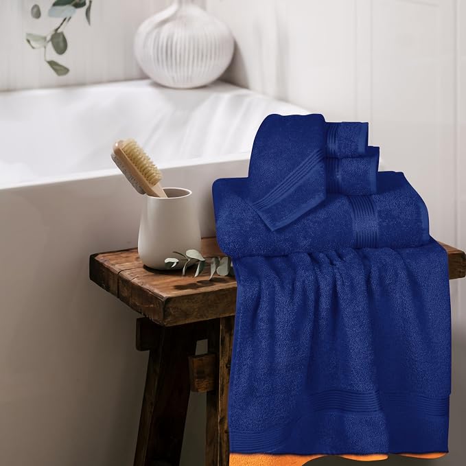 Elvana Home Ultra Soft 6 Pack Cotton Towel Set, Contains 2 Bath Towels 28x55 - Image 4